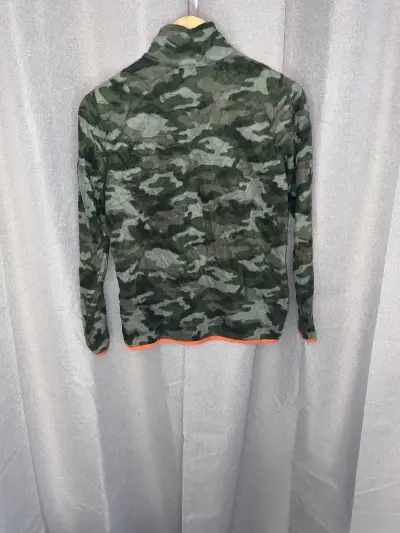 Poleron niño camuflaje con cierre naranja - miniatura 2