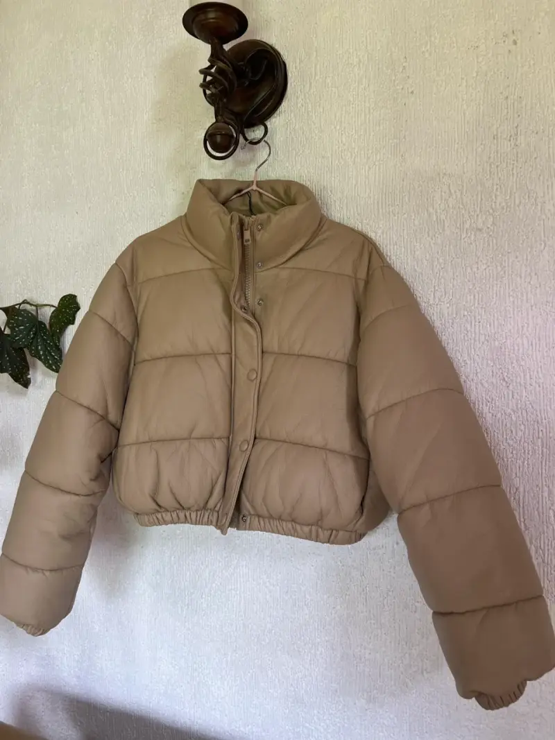 Chaqueta acolchada beige Zara - 2