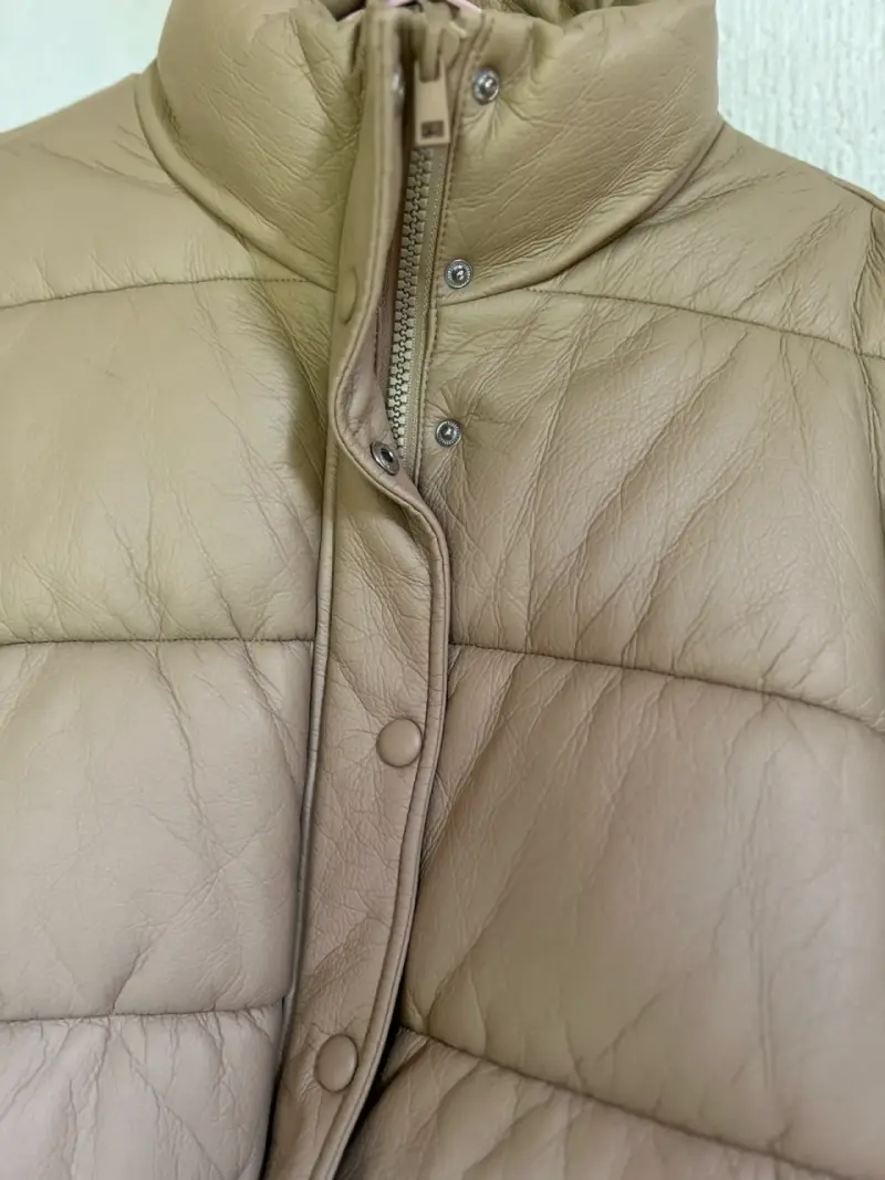 Chaqueta acolchada beige Zara - 4