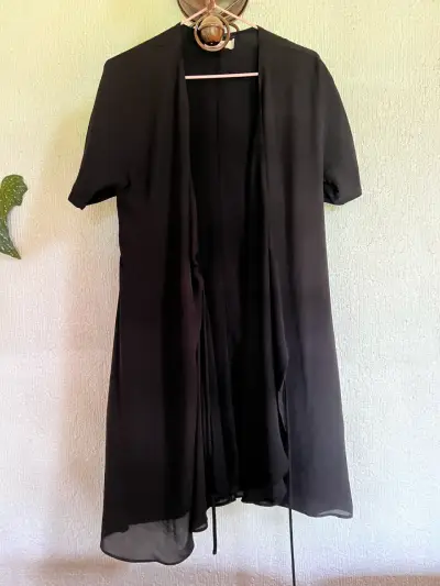 Kimono negro ligero - miniatura 1