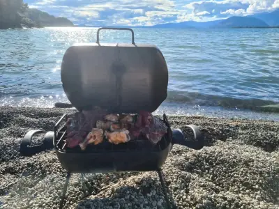 Parrilla portátil negra - miniatura 3
