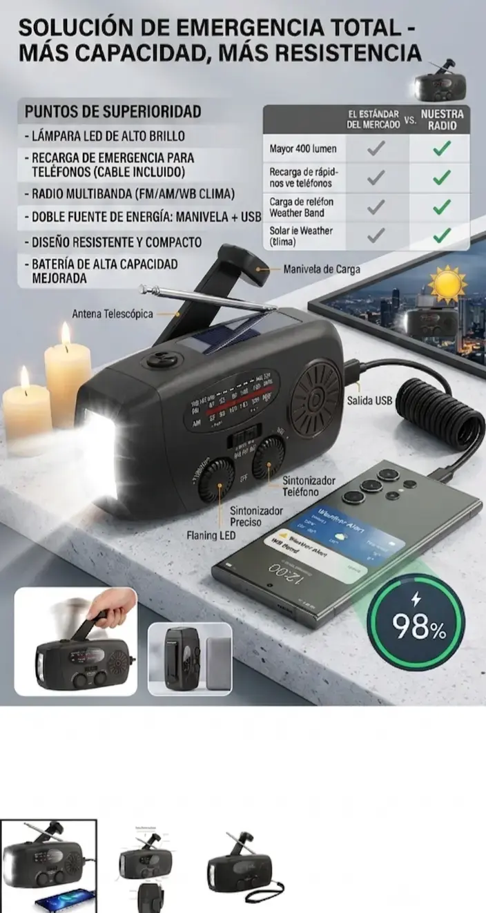 Radio de emergencia multifuncional - 2