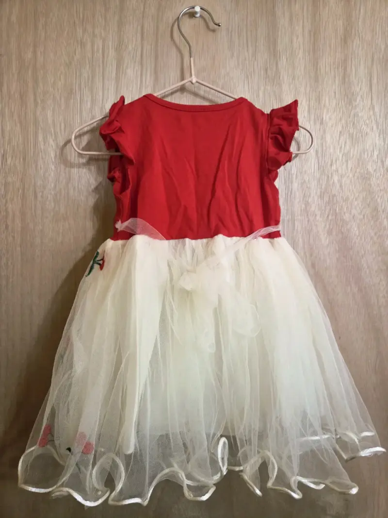 Vestido bebé rojo con cerezas - 2