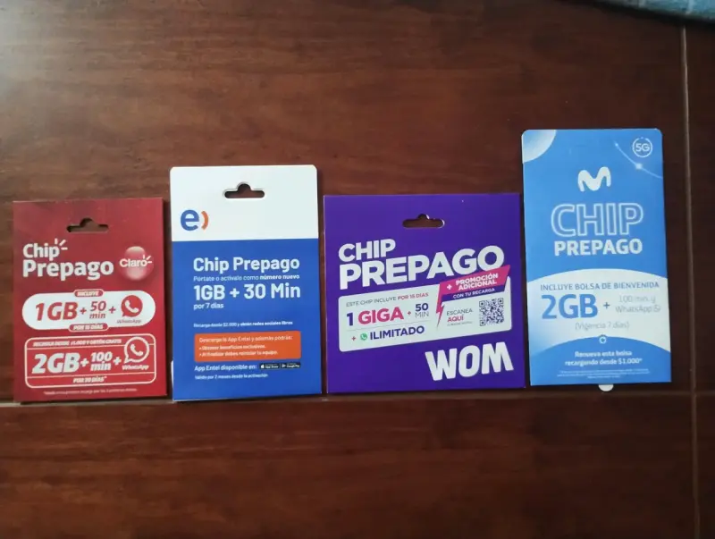 Chips prepagos packs - 2