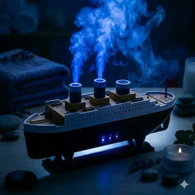 Humidificador barco decorativo 250ml - miniatura 1
