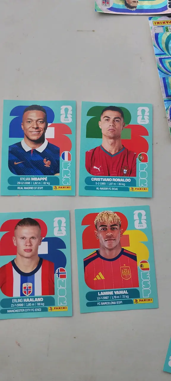 Set de láminas de fútbol Panini