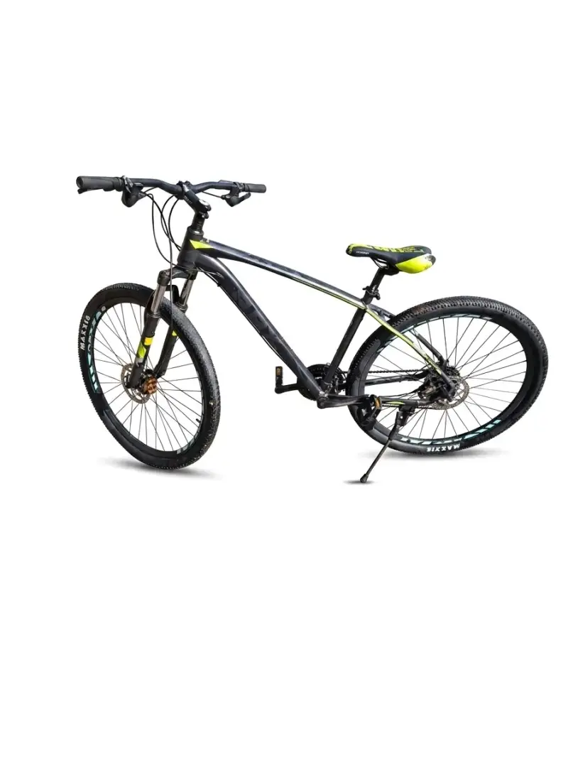 Bicicleta urbana negro y verde - 2