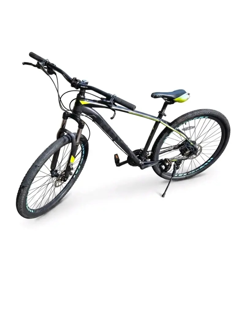 Bicicleta urbana negro y verde - 4