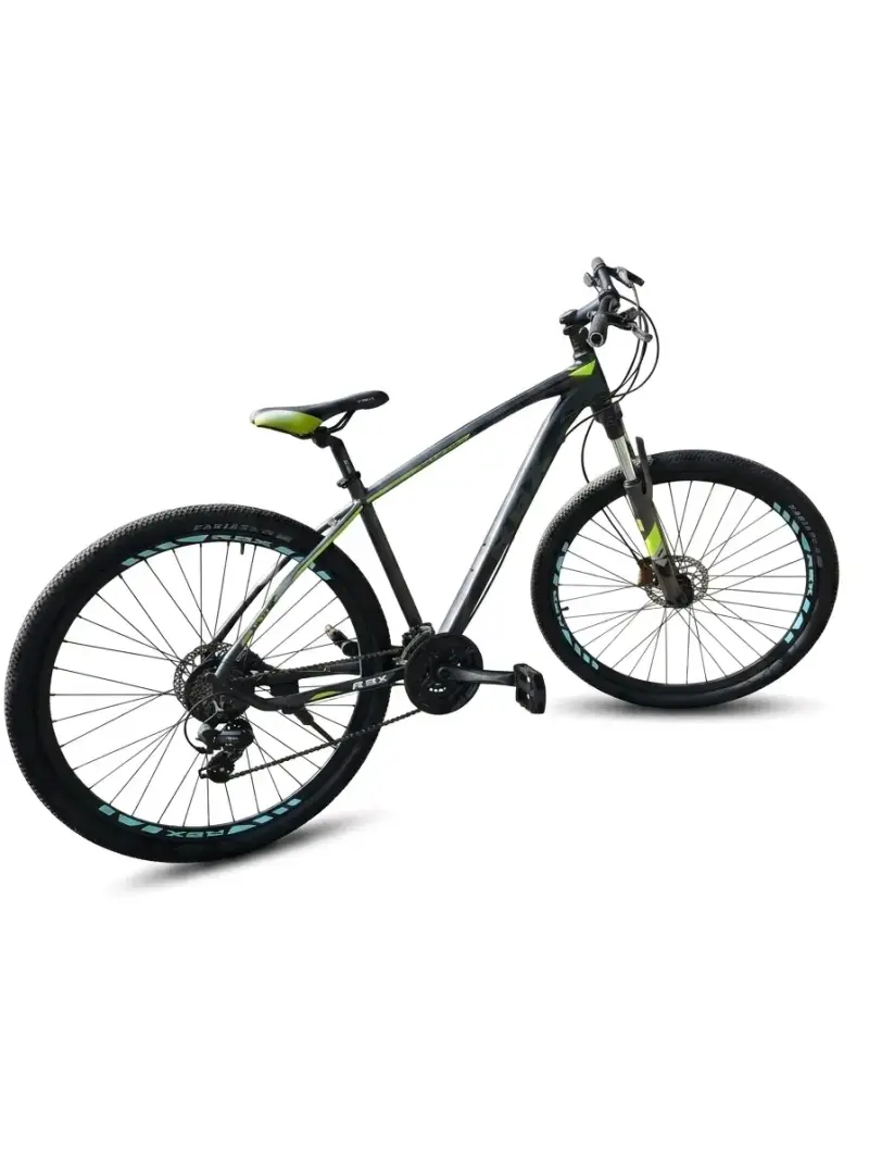 Bicicleta urbana negro y verde - 5