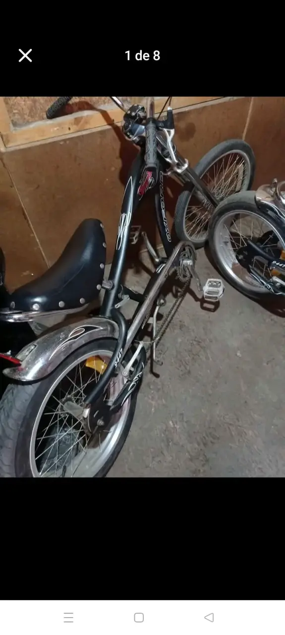 Bicicleta estilo retro negra - 2
