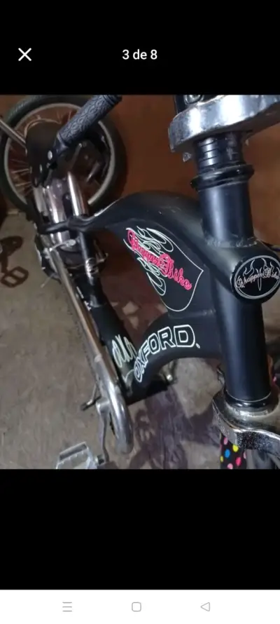 Bicicleta estilo retro negra - miniatura 3