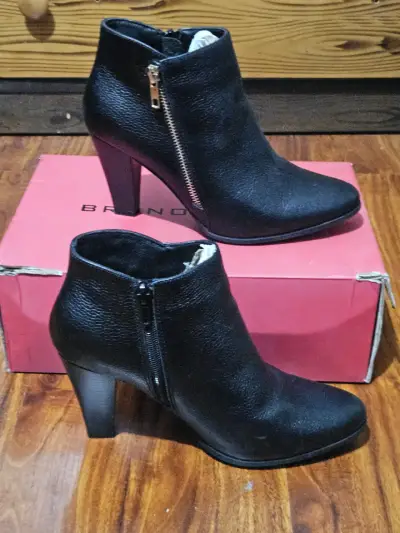 Botines De Cuero Legitimo B. Rossi Talla 35 - miniatura 1