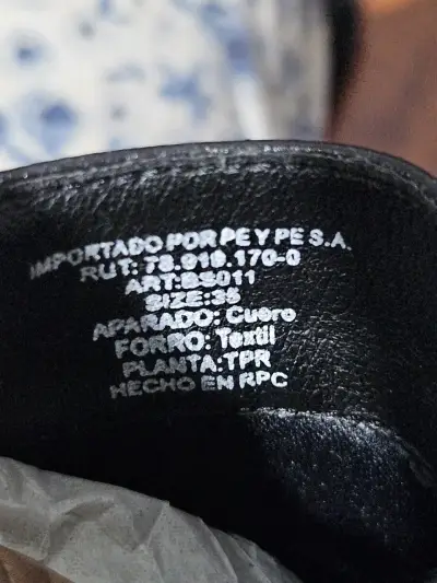 Botines De Cuero Legitimo B. Rossi Talla 35 - miniatura 5