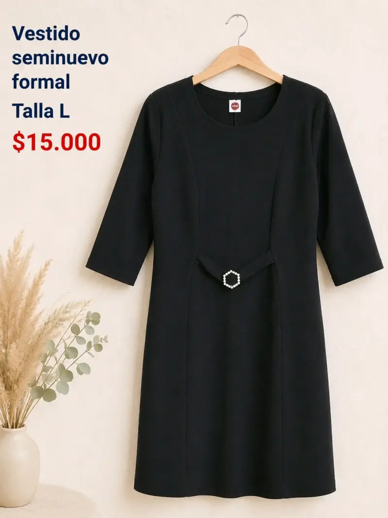 Vestido formal negro
