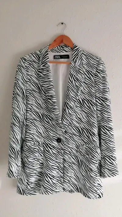 Blazer estampado cebra Zara - miniatura 1