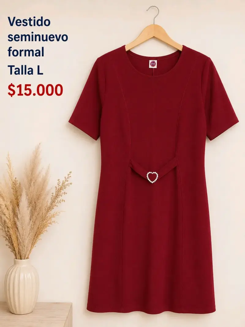 Vestido formal burdeos
