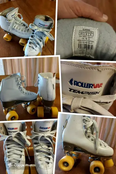 Patines de cuatro ruedas blancos - miniatura 1