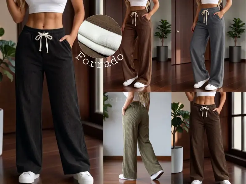 Pantalones anchos de mujer