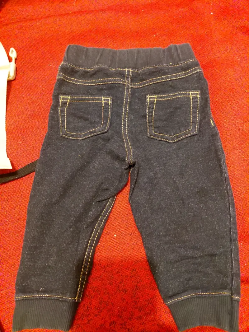 Pantalón jeans elasticado de bebé 9 meses - 2