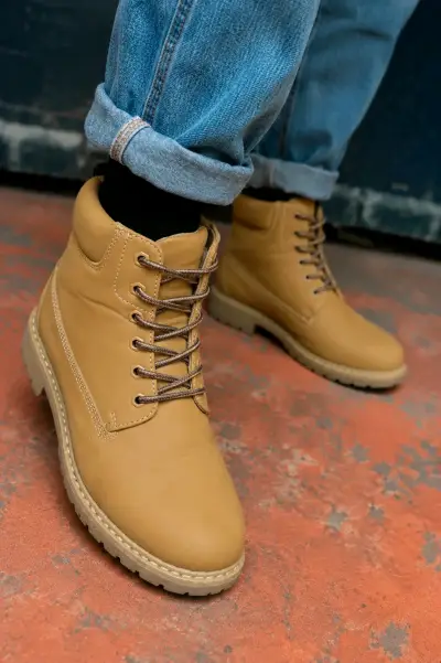 Botas estilo Outdoor color camel – Talla 40 - miniatura 1
