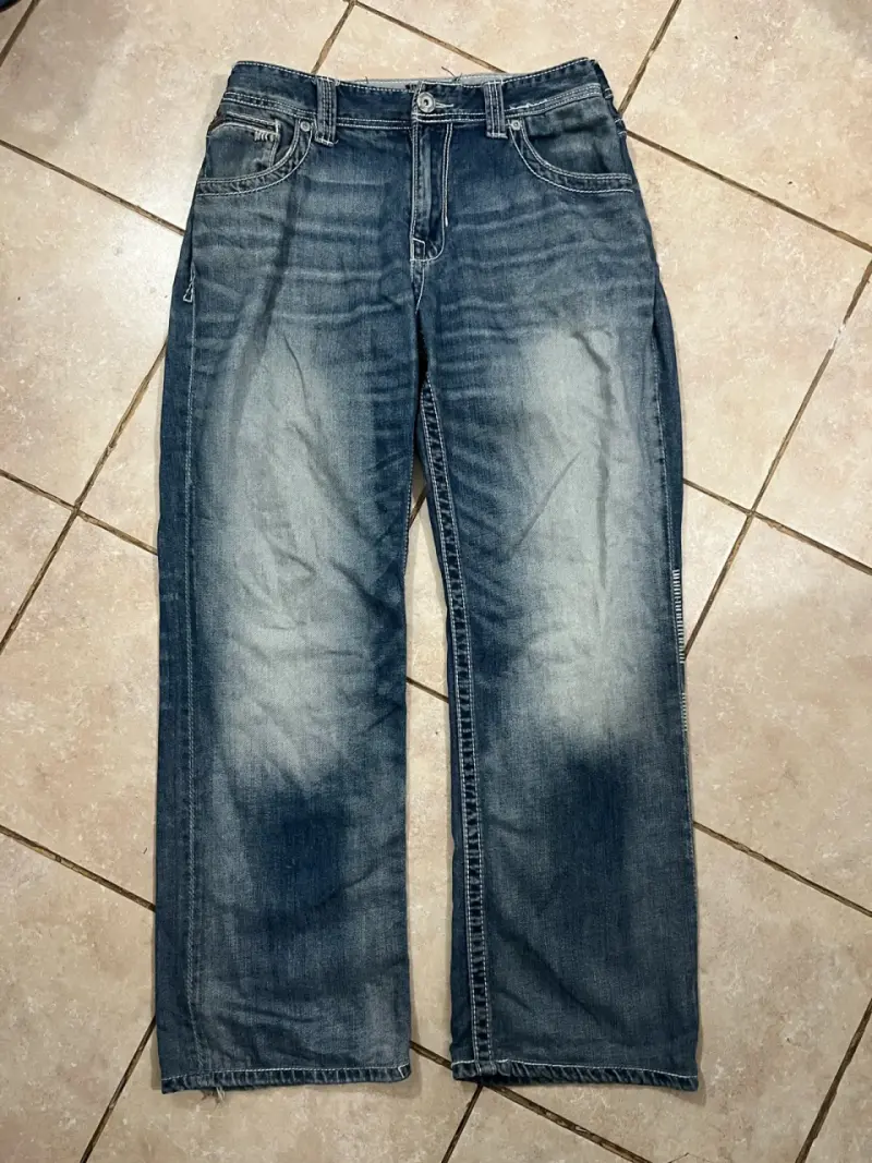 Jeans azules desgastados hombre - 1