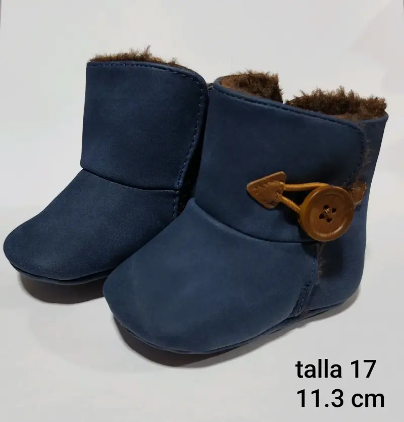 Botines bebé azul talla 17