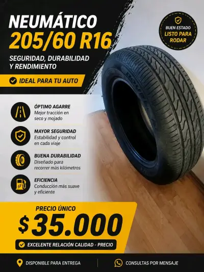 Neumático 205/60 R16 en buen estado - miniatura 1