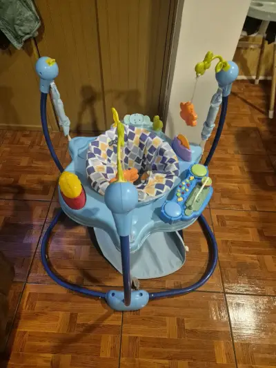 Saltador de bebé azul Volaye - miniatura 3