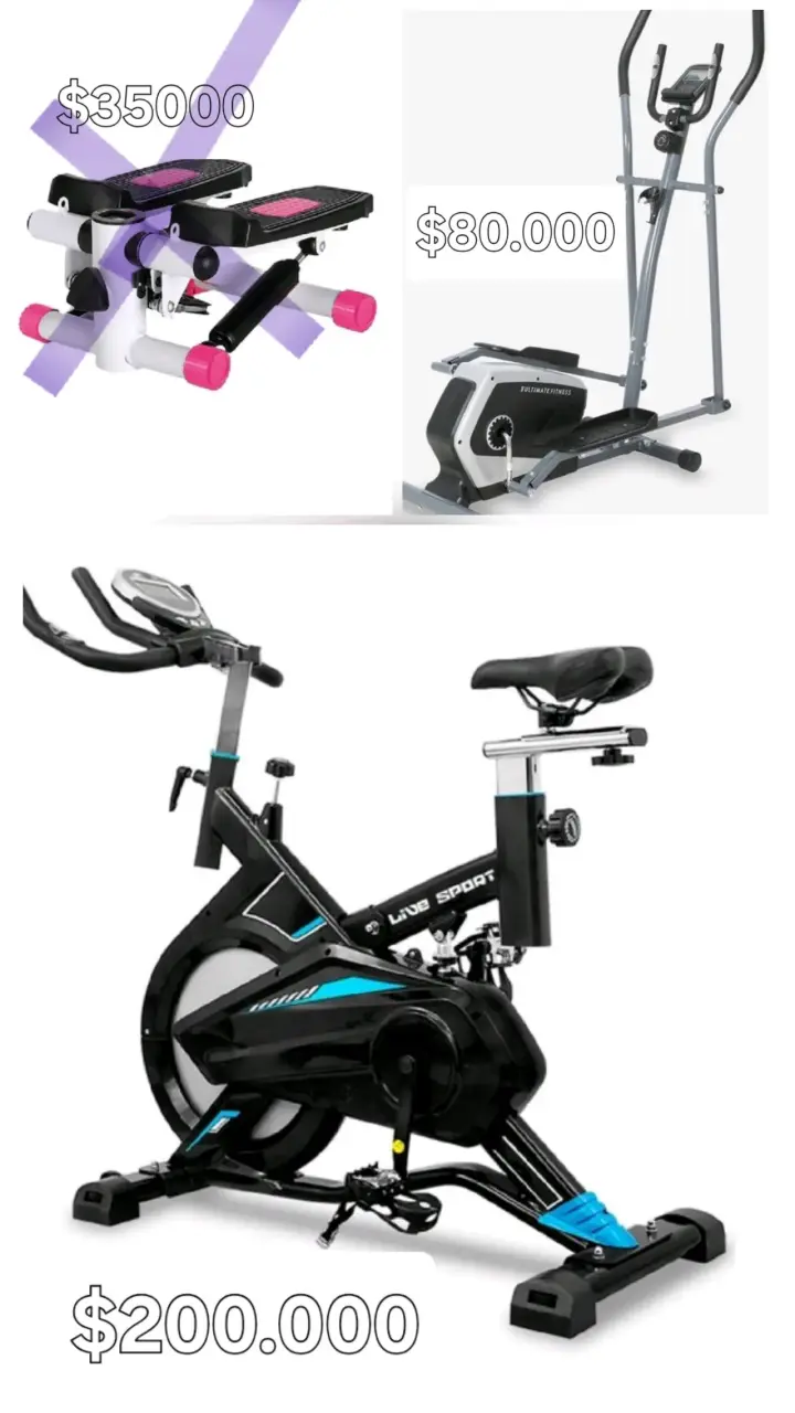 Bicicleta elíptica negra - 2