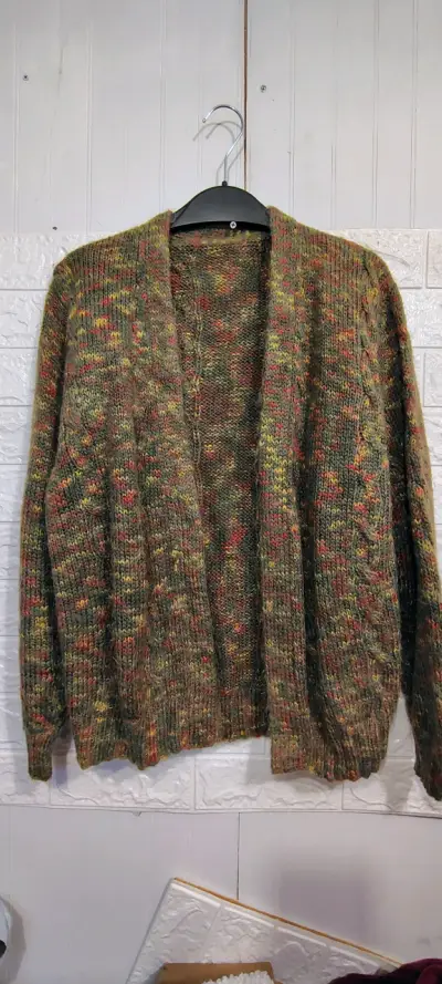 Cardigan de lana multicolor - miniatura 1