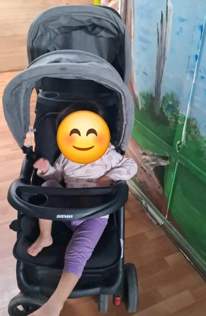 Coche doble reclinable gris - 4
