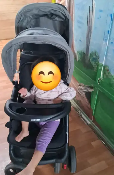 Coche doble reclinable gris - miniatura 4