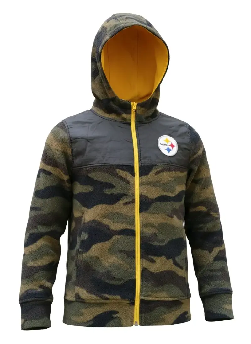 Chaqueta camuflada con capucha Steelers
