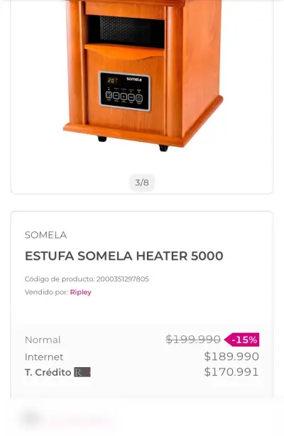 Calefactor PTC LED Somela - miniatura 5