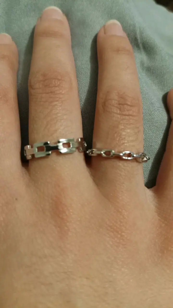 Anillos de acero elegantes