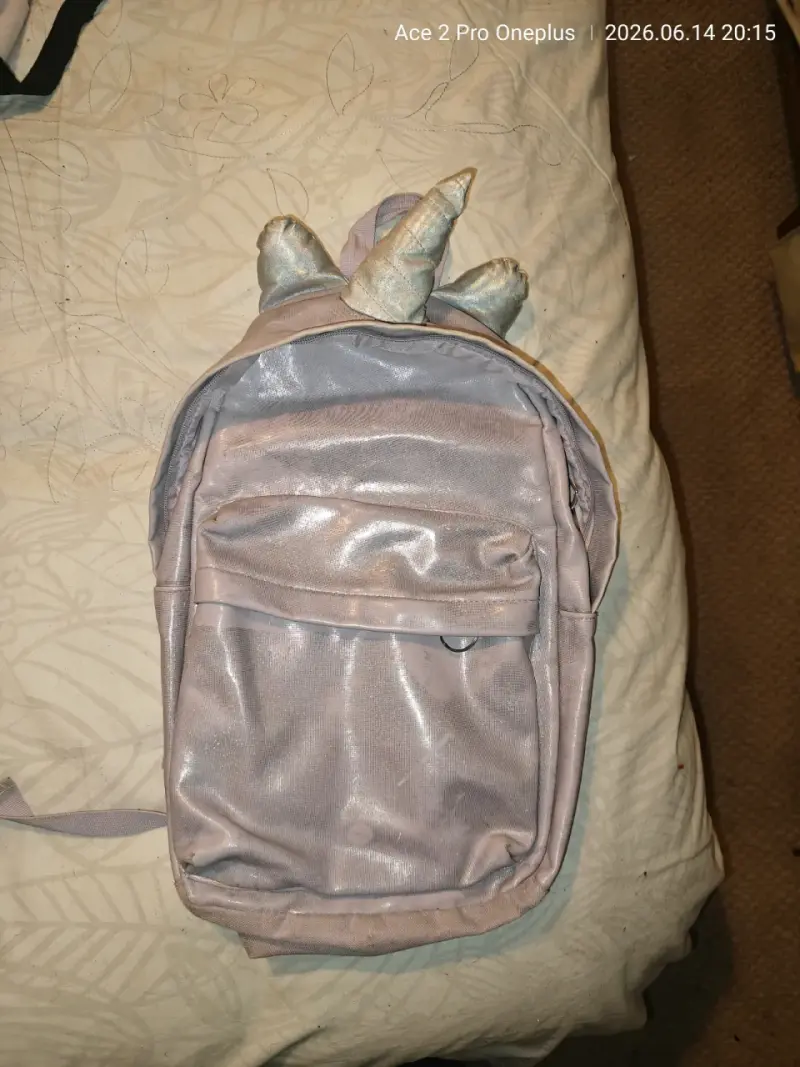 Mochila infantil unicornio rosada