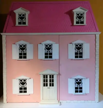 Casa de muñecas rosada grande hello kitty - miniatura 1