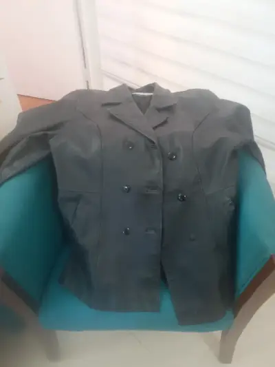Chaqueta de cuero negra Barneys - miniatura 2