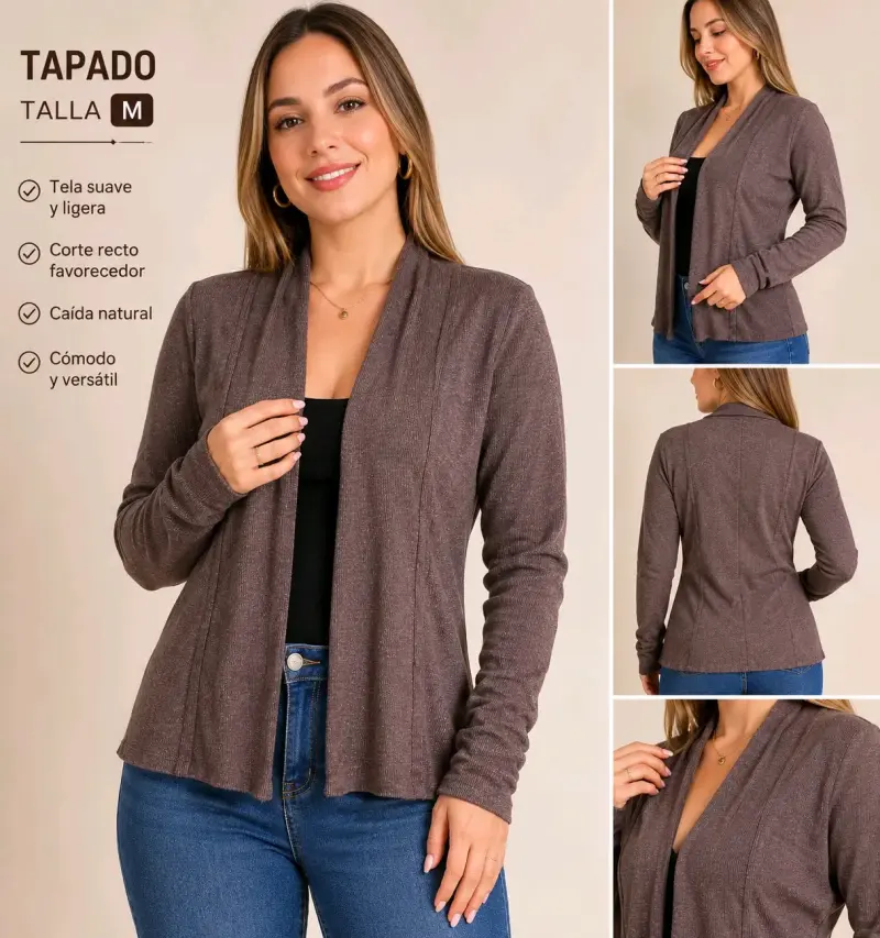 Tapado mujer marrón talla M