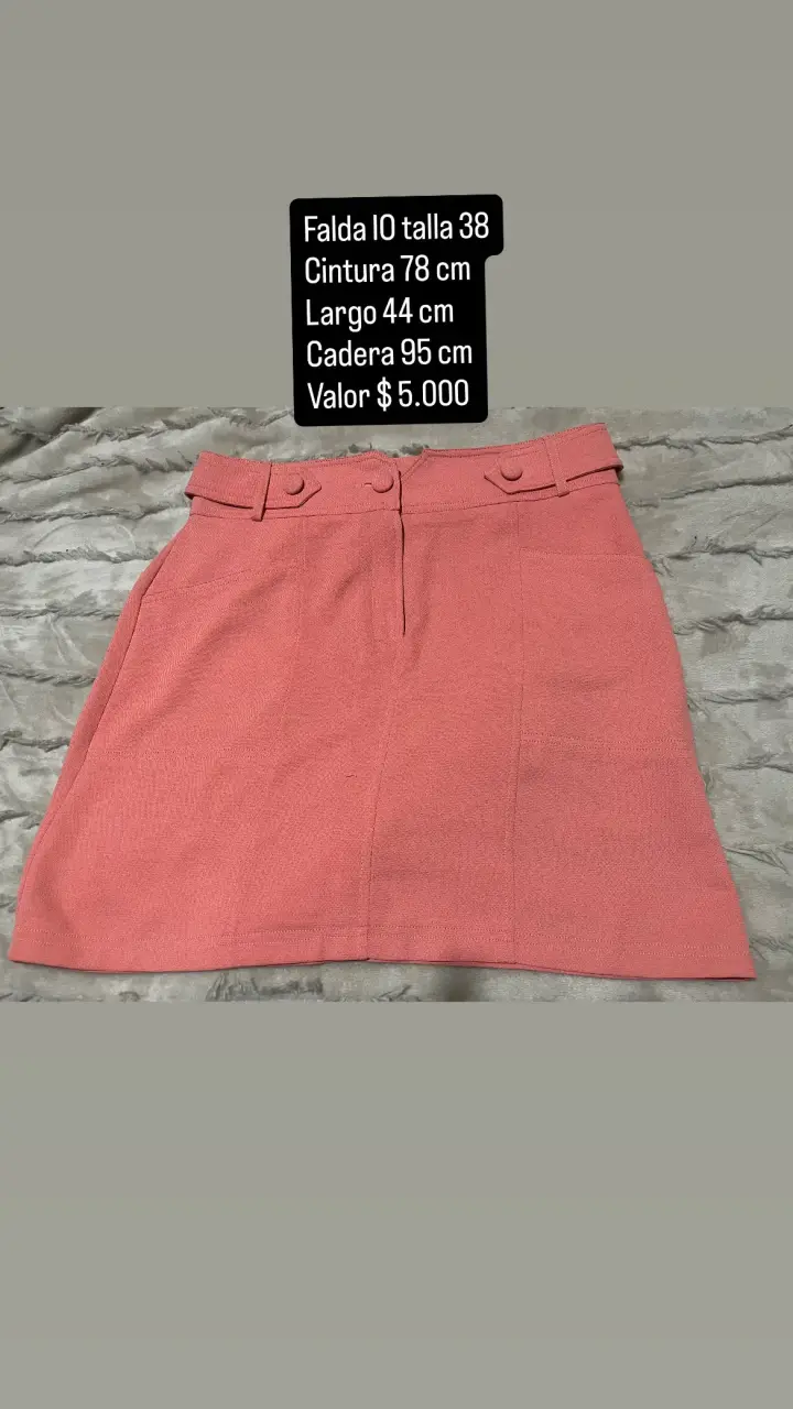 Falda rosa talla 38