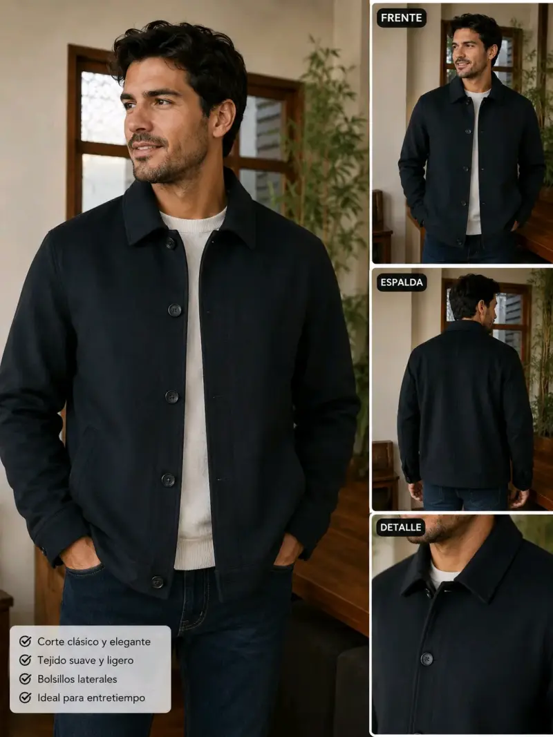 Chaqueta clásica azul marino