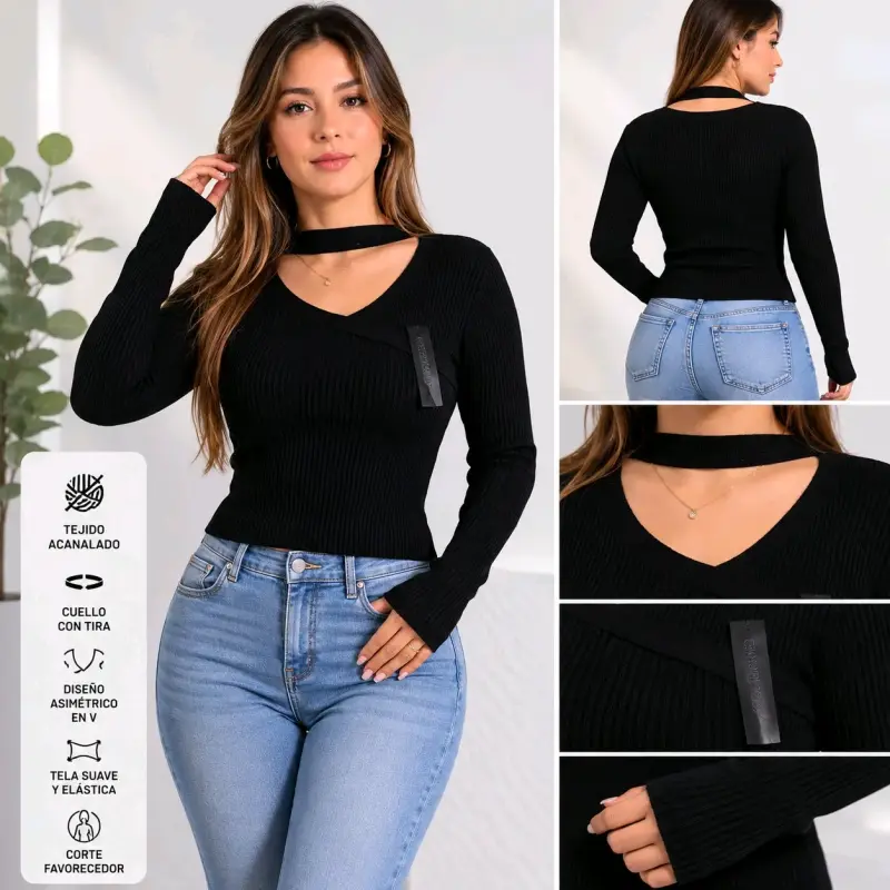Chaleco corte Polera asimétrica nueva standar