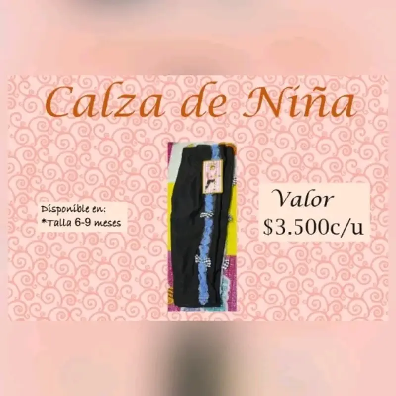 Calza de niña 6-9 meses
