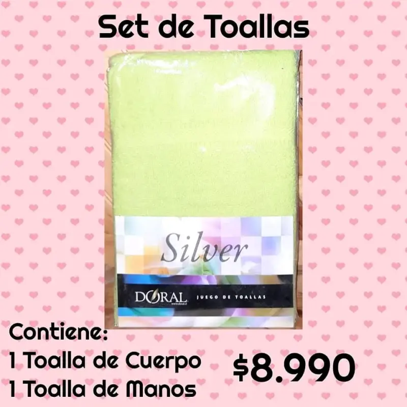 Set de toallas color verde