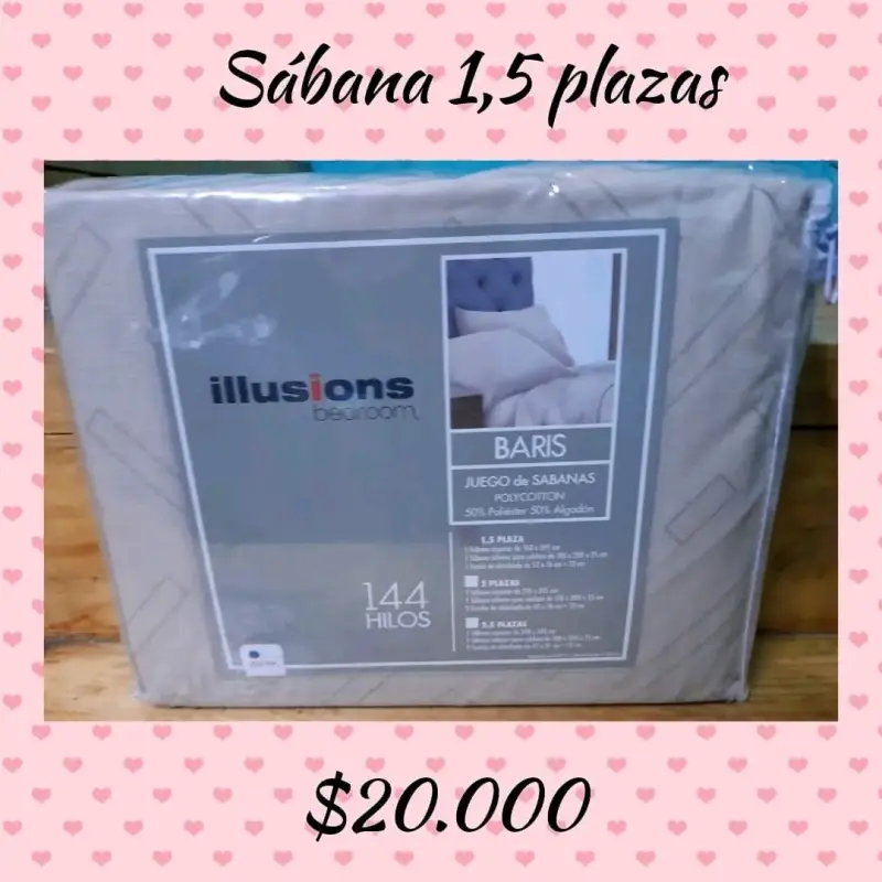 Juego de sábanas 1.5 plazas