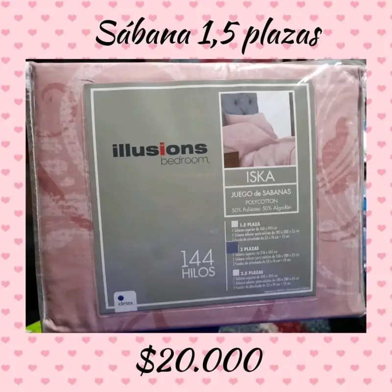 Juego de sábanas 1,5 plazas
