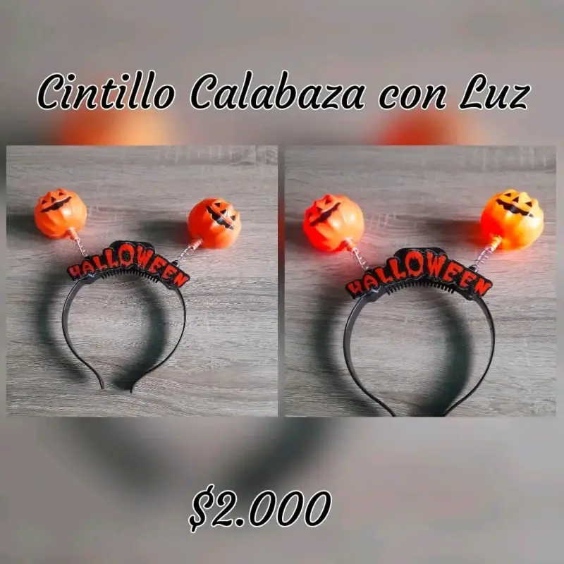 Cintillo calabaza con luz