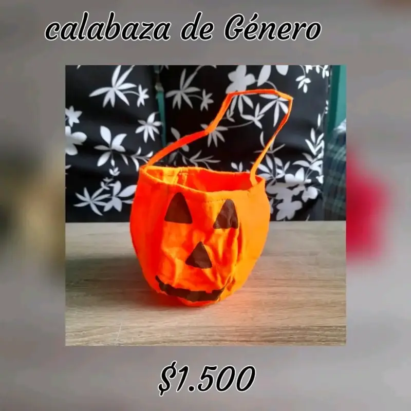 Calabaza de tela para dulces