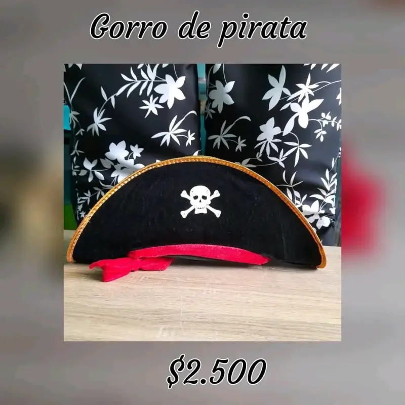 Gorro de pirata negro