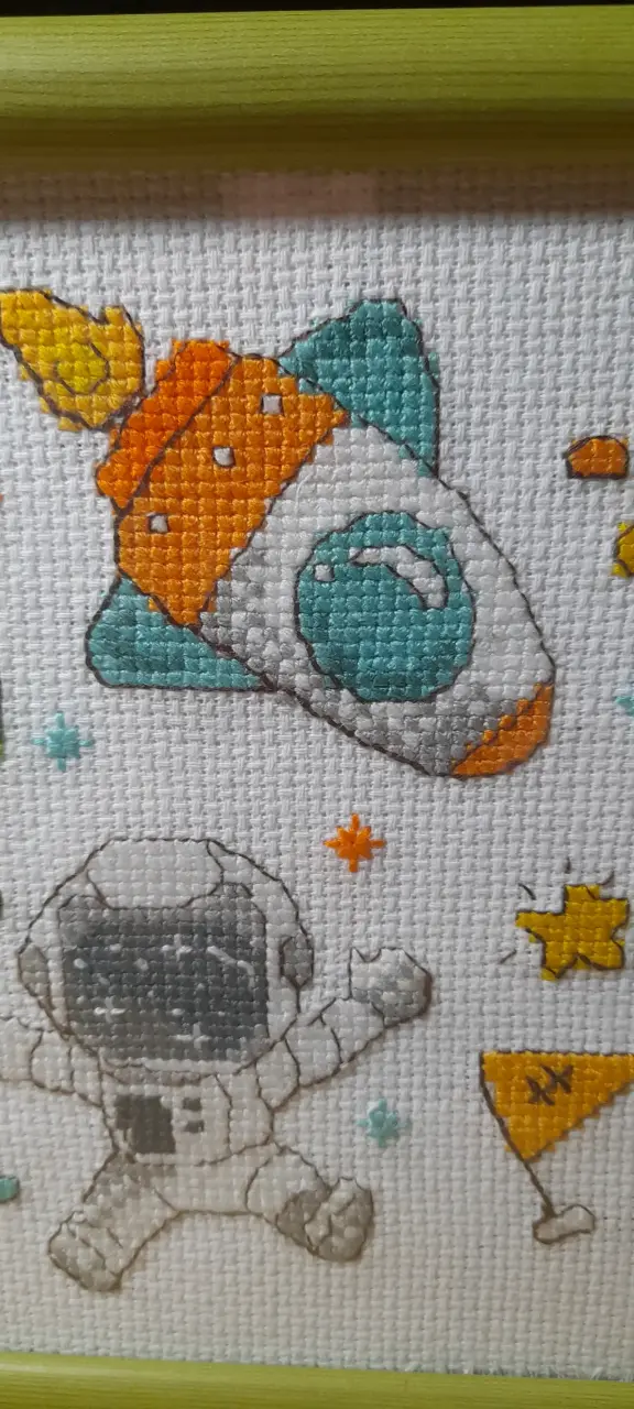 Cuadro de bordado espacial astronauta - 4